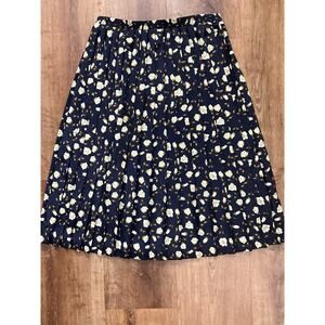 Leslie Fay Vintage Rayon Maxi Pleated Skirt Elastic Waist Artsy| Size 16P